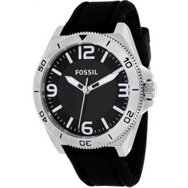 Bracelet de montre Fossil BQ1169 Silicone Noir 22mm